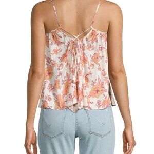 Free People Pink and Orange Floral Camisole